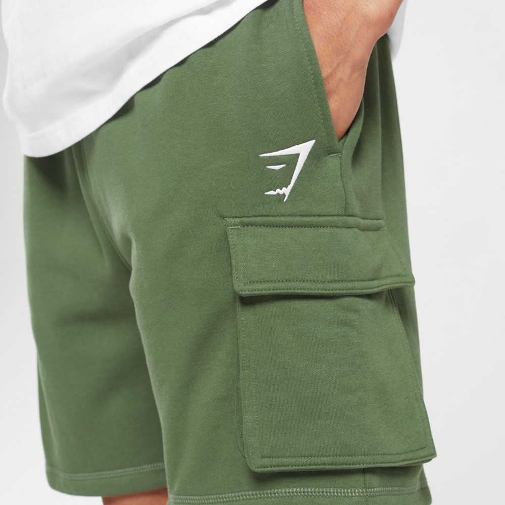 Army green gym shorts